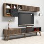 HANAH HOME TV polica Milan Walnut Black - slika 4