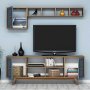 HANAH HOME TV polica Ayla Walnut Blue - slika 2
