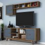 HANAH HOME TV polica Ayla Walnut Blue - slika 3