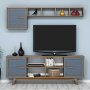HANAH HOME TV polica Ayla Walnut Blue - slika 1