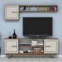 HANAH HOME TV polica Ayla Walnut Cream - slika 1