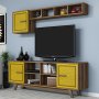 HANAH HOME TV polica Ayla Walnut Yellow - slika 3