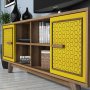 HANAH HOME TV polica Ayla Walnut Yellow - slika 4