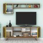 HANAH HOME TV polica Inci Walnut Yellow - slika 2