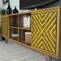 HANAH HOME TV polica Inci Walnut Yellow - slika 4