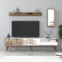 HANAH HOME TV polica Valensiya Walnut White - slika 1