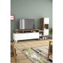 HANAH HOME TV polica Tower White Walnut - slika 1