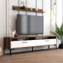 HANAH HOME TV polica Istanbul Walnut White - slika 2