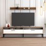 HANAH HOME TV polica Istanbul Walnut White - slika 1