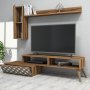 HANAH HOME TV polica Planet Walnut White - slika 2