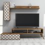 HANAH HOME TV polica Planet Walnut White - slika 3