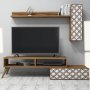 HANAH HOME TV polica Planet Walnut White - slika 4