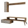 HANAH HOME TV polica Planet Walnut White - slika 5