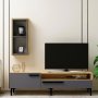 HANAH HOME TV polica Zera - Anthracite - slika 1