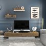 HANAH HOME TV polica Lusi White Oud Oak - slika 1