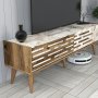 HANAH HOME TV polica Valensiya 140 Walnut White Marble - slika 4