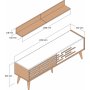 HANAH HOME TV polica Valensiya 140 Walnut White Marble - slika 5
