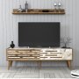 HANAH HOME TV polica Valensiya 140 Walnut White Marble - slika 1