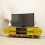 HANAH HOME TV polica Defne - Walnut Yellow - slika 1