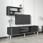 HANAH HOME TV polica Snow Set Anthracite - slika 1