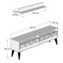 HANAH HOME TV polica Line Cream - slika 4