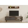 HANAH HOME TV polica Erho Walnut Anthracite - slika 2
