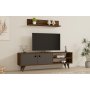 HANAH HOME TV polica Erho Walnut Anthracite - slika 1
