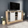 HANAH HOME TV polica Ahris Oak White - slika 3