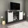 HANAH HOME TV polica Ahris Grey White - slika 3
