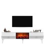 HANAH HOME TV polica Arona Fireplace White - slika 3