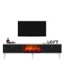 HANAH HOME TV polica Arona Fireplace White Anthracite - slika 2