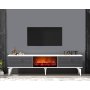 HANAH HOME TV polica Arona Fireplace White Anthracite - slika 1