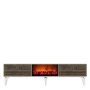 HANAH HOME TV polica Arona Fireplace White Walnut - slika 4