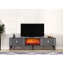 HANAH HOME TV polica Doruk Fireplace Anthracite Silver - slika 1