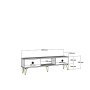 HANAH HOME TV polica Doruk Fireplace White Gold - slika 5