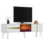 HANAH HOME TV polica Vania Fireplace White Gold - slika 3