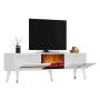 HANAH HOME TV polica Vania Fireplace White Gold - slika 4