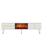 HANAH HOME TV polica Vania Fireplace White Gold - slika 5