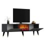 HANAH HOME TV polica Vania Fireplace Anthracite Gold - slika 5