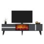 HANAH HOME TV polica Vania Fireplace Anthracite Silver - slika 3