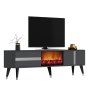 HANAH HOME TV polica Vania Fireplace Anthracite Silver - slika 4