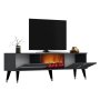 HANAH HOME TV polica Vania Fireplace Anthracite Silver - slika 5