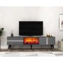 HANAH HOME TV polica Vania Fireplace Anthracite Silver - slika 1