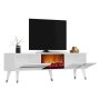 HANAH HOME TV polica Vania Fireplace White Silver - slika 5