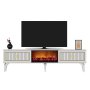 HANAH HOME TV polica Flame Fireplace White Gold - slika 5