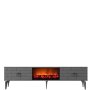 HANAH HOME TV polica Varna Fireplace Anthracite - slika 4