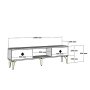 HANAH HOME TV polica Varna Fireplace Anthracite - slika 5