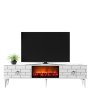 HANAH HOME TV polica Varna Fireplace White - slika 2