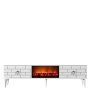 HANAH HOME TV polica Varna Fireplace White - slika 4