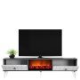 HANAH HOME TV polica Varna Fireplace White Anthracite - slika 3